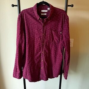 Farah Burgundy Regular Fit Shirt